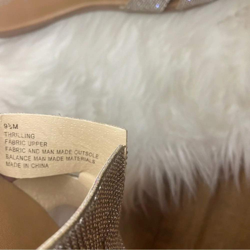 Filly Flair Silver Sparkly Sandals Size 9.5